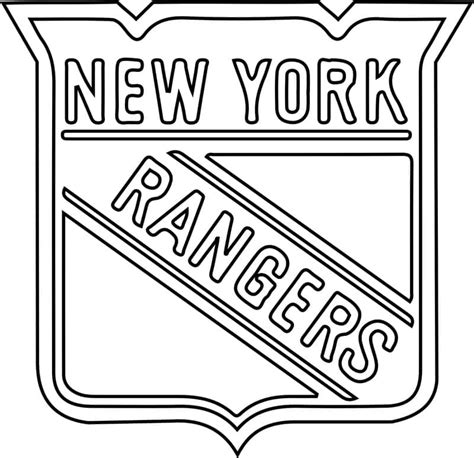 New York Rangers Logo Coloring Page Download Print Or Color Online