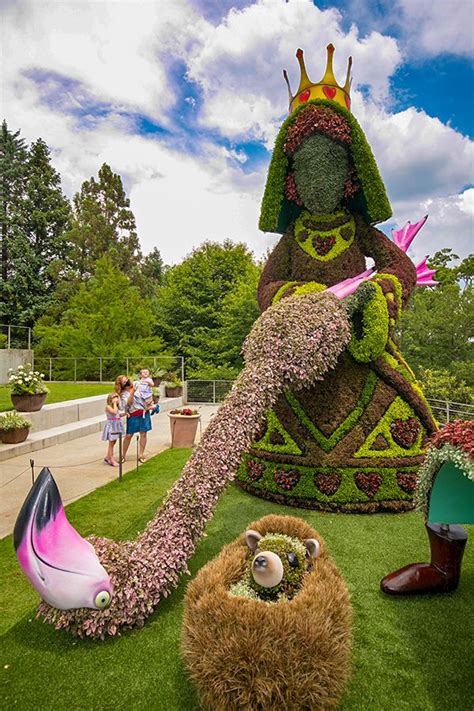Atlanta Botanical Gardens Alice In Wonderland Garden Girl