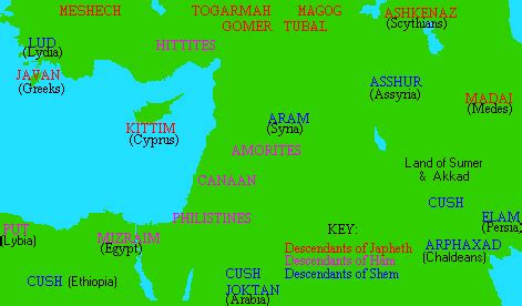 The Geography Of The Seventy Nations Wikinoah English