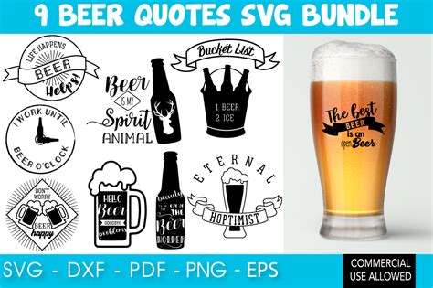 Svg Cut File Beer Bundle SVG PNG EPS DXF Prettygrafik Store