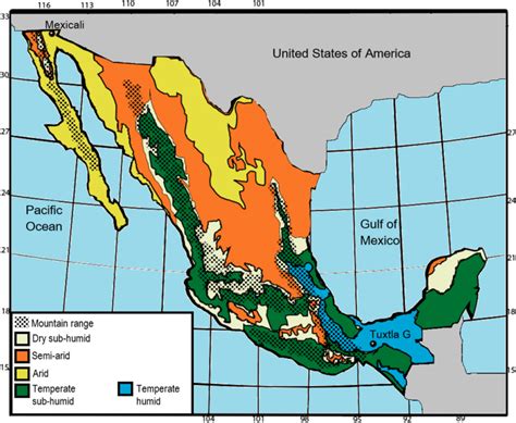 Mexico Climate Zone Map