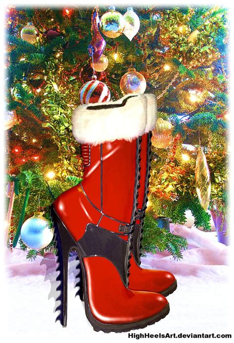 Santas New Boots By Highheelsart On Deviantart Boots Shoes Sorel