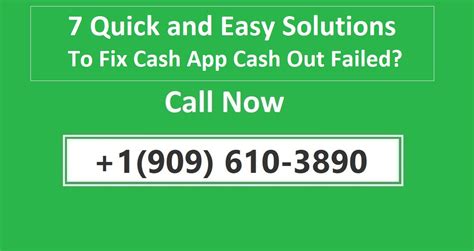 7 Quick And Easy Solutions To Fix Cash App Cash Out Failed