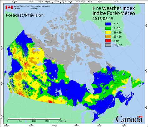 Fire Weather Maps Canadian Wildland Fire Information System Natural