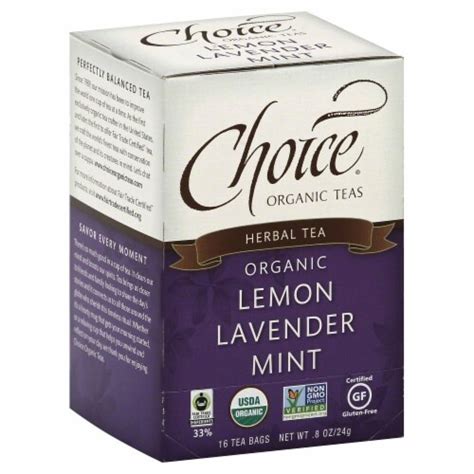 Choice Organic Lemon Lavender Mint Tea 16 Ct Kroger