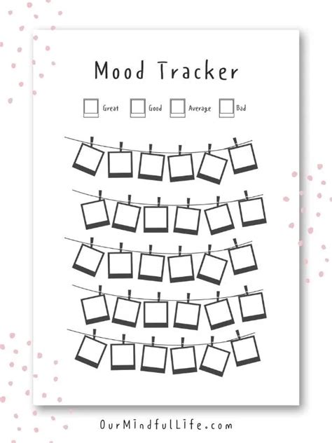 Free And Beautiful Mood Tracker Printables Our Mindful Life