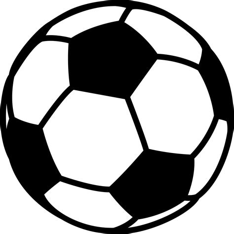 Black And White Football Clipart Soccer Ball Png Download Full