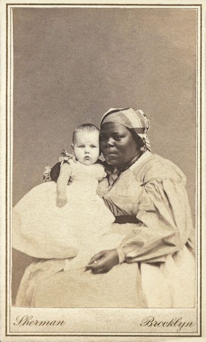 antique photograph ~ ~ african american woman and her white charge vintage photographs