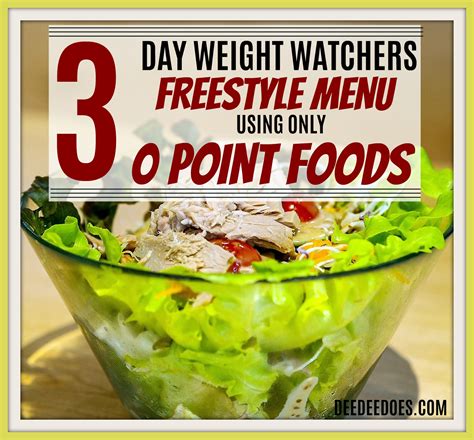 October 21, 2012 at 2:28 pm. New 3 Day Menu Using 0 Point Weight Watchers Freestyle Foods