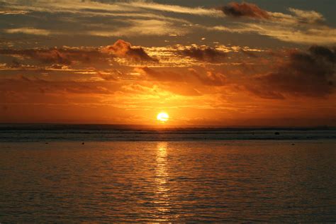 Sunset Glow Rarotonga Cook Islands Sunset Rarotonga