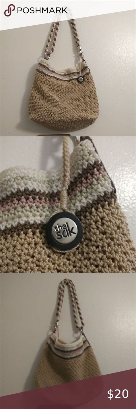 The Sak Beige Crocheted Bag With Rope Handles Bags The Sak Rope Handles