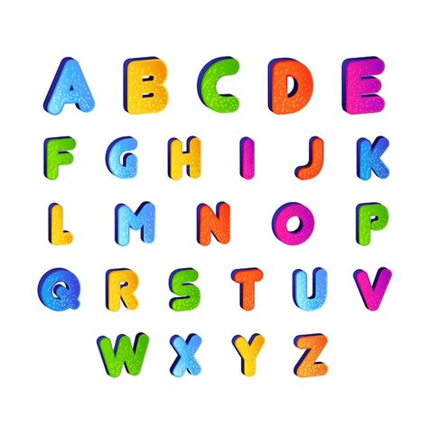 Alfabeto Colorido Letras Coloridas Fontes De Letras Letras Infantil