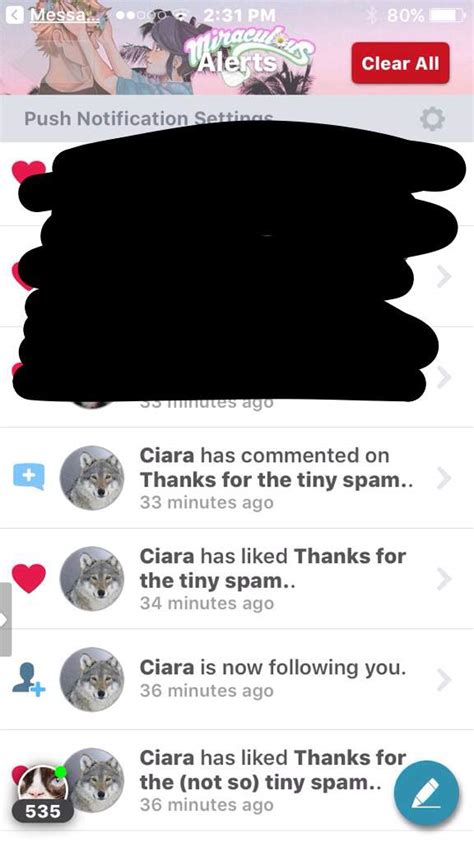 Thanks For The Tiny Spam Miraculous Amino