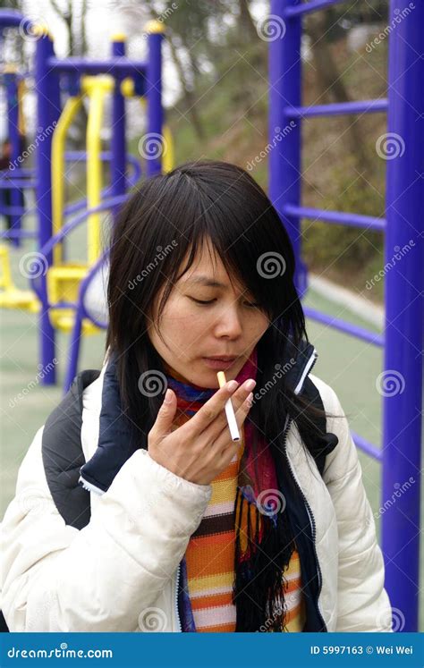smoking chinese girl stock image image of cigarette outdoor 5997163