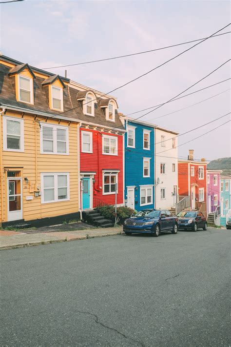 The Colourful Houses Of St Johns Newfoundland And Labrador Hand