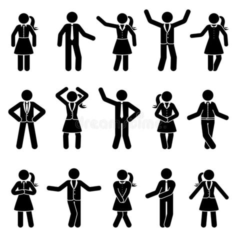 3 Vector People Different Poses Free Stock Photos Stockfreeimages