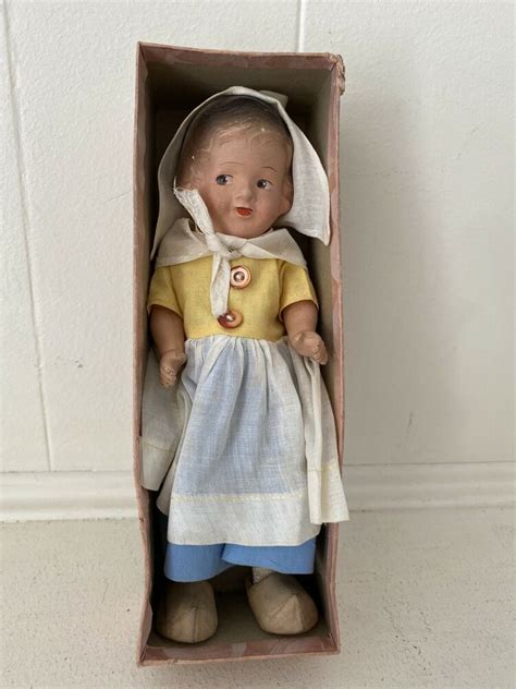 Rare Vintage Arranbee R And B Nancy Composition Doll 9” In Original Box