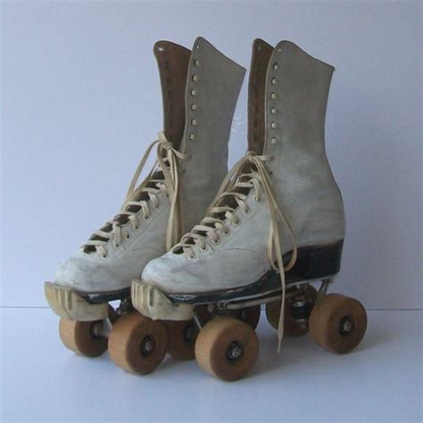 Antique 40s Betty Lytle Roller Skates With Wooden Wheels Flickr