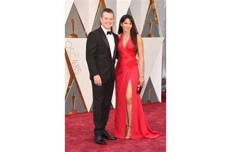 Matt Damon And Luciana Barroso Oscars 2016 Oscars 2016 From The Red