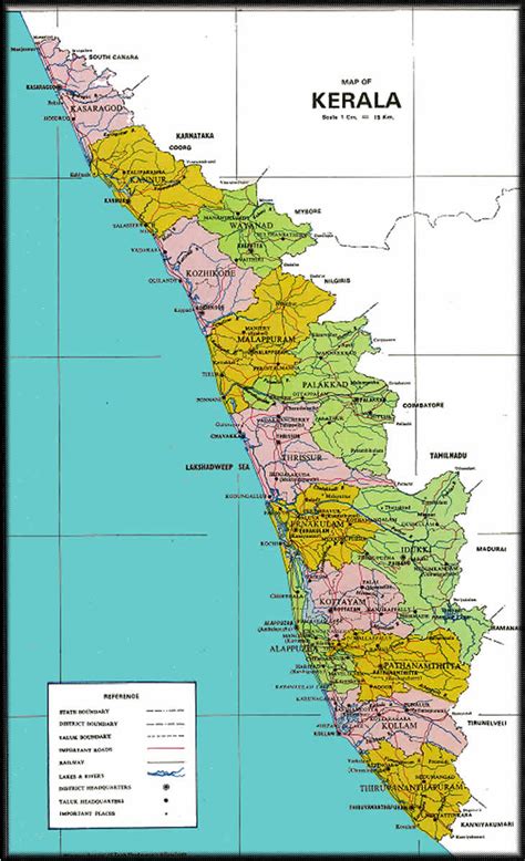 Roads, highways, streets and buildings on satellite photos. Map Kerala