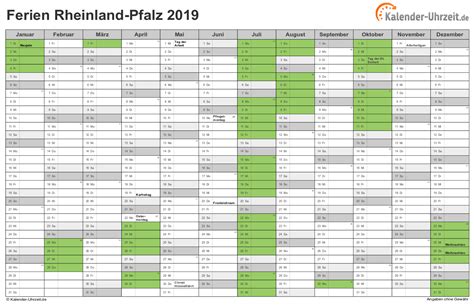 Mit dem ferienkalender erfahren sie, wann ihr bundesland ferien hat. Ferien Rheinland-Pfalz 2019 - Ferienkalender zum Ausdrucken