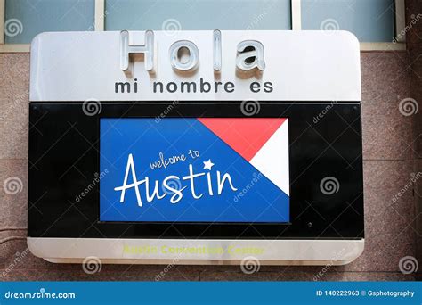 Welcome To Austin Sign Sxsw Editorial Stock Photo Image Of Wall