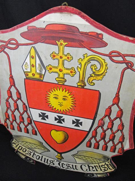 Antique Coat Of Arms Of A Cardinal Cardinal Desire Mercier La Maison