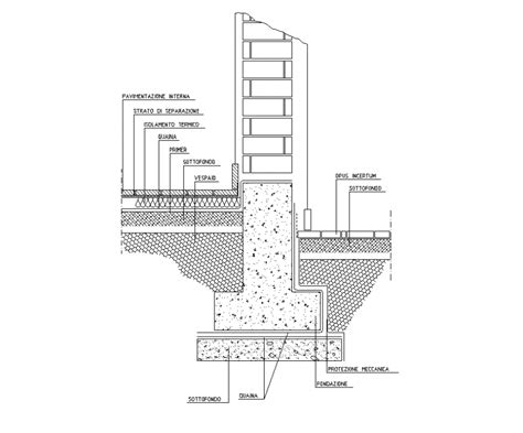 Foundation Section And Wall Section Plan Detail Dwg File Cadbull My Xxx Hot Girl