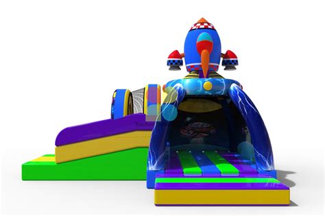Inflatable Rocket Bouncer With Slide From China Manufacturer Rainbow