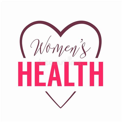 Womens Health Logo Isolated On White Background Stock Vector