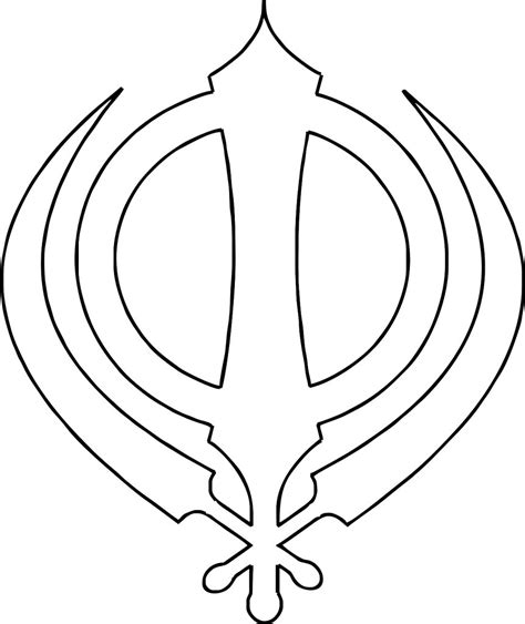 Sikh Symbol Khanda Outline The Insignia Of The Khalsa T Flickr