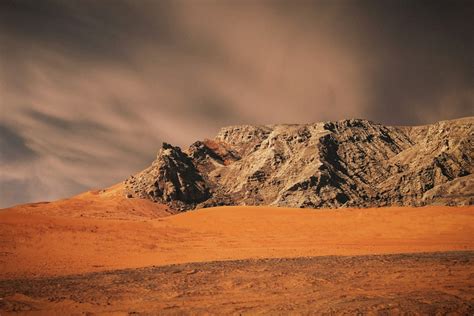 Brown And White Mountain Under Gray Sky Photo Free Mountain Landscape