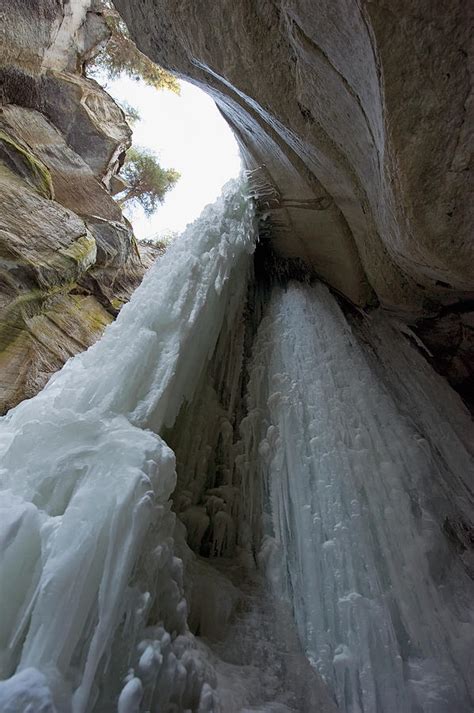 Frozen Waterfall At Maligne Canyon By Jim Julien Design Pics