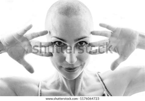 Closeup Young Woman Shaved Head Smiling Stock Photo Edit Now 1176064723