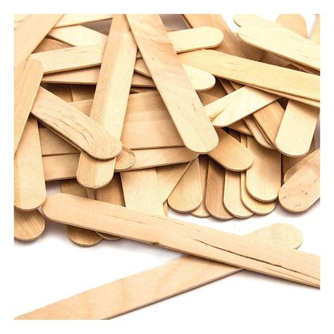 Natural Wooden Craft Sticks 50 Pack Hobbycraft