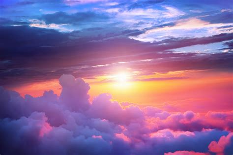 Pink Sunset Above The Clouds Sky And Clouds Clouds Sunset Sky