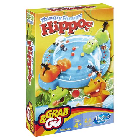 Elefun And Friends Hungry Hungry Hippos Grab And Go Game Includes 2