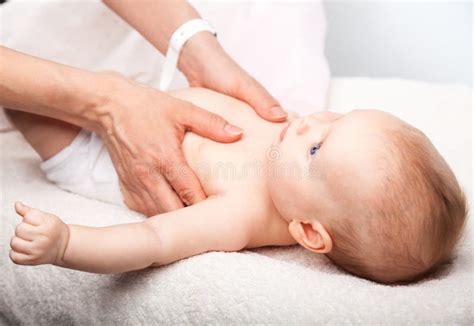 Infant Chest Massage Stock Image Image Of Doctor Months 54029593