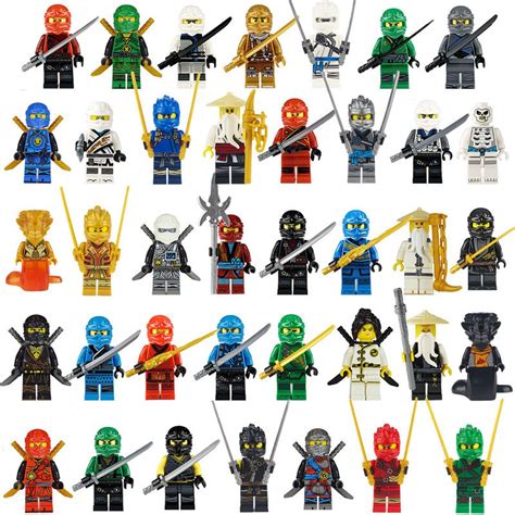 50 Pcs Ninjago Minifigures Lego Mini Toys Action Figures Kids Education