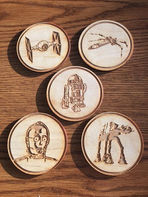Star Wars Machines Coasters Set Of 5 Coasters Laser Engraved Ideas