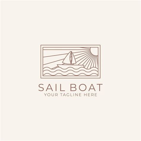Premium Vector Sailing Boat Logo Line Design Inspiration