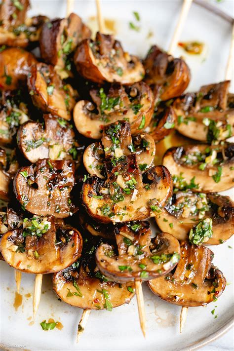 Grilled Mushroom Skewers Recipe How To Grill Mushrooms — Eatwell101