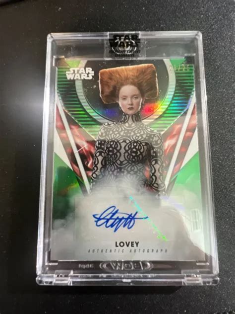 2023 Star Wars Signature Series Lily Cole As Lovey Green Auto 25 29
