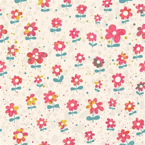 Spring Seamless Pattern Light Floral Background In Pastel Colors Stock