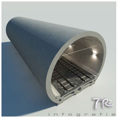 Railway Tunnel Section 3d Model Rigged Cgtrader
