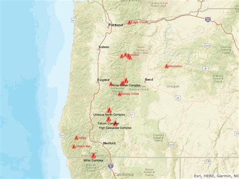 Wildfires In Oregon Map