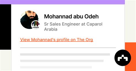 Mohannad Abu Odeh Sr Sales Engineer At Caparol Arabia The Org