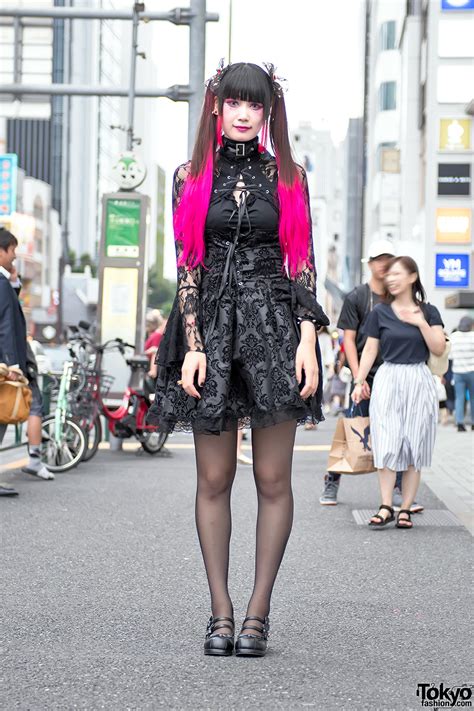 pink twintails gothic harajuku street fashion and heart backpack tokyo fashion