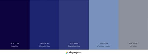 15 Blue Color Palette Inspirations With Names And Hex Codes Inside Colors