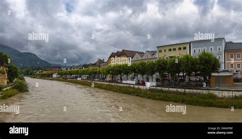 Traun River In Bad Ischl In Upper Austria Stock Photo Alamy